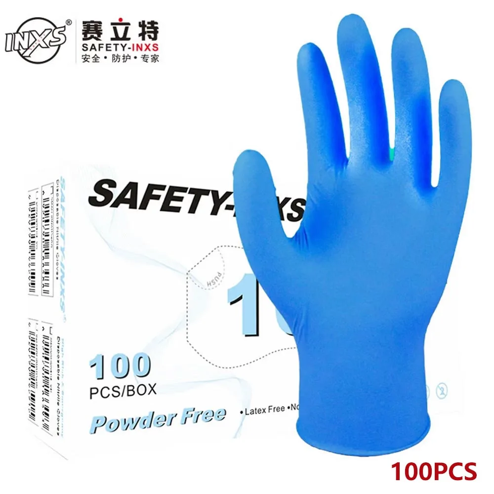 Exam Glove Nitrile - 100 Adet Mavi Nitril Muayene Eldiveni