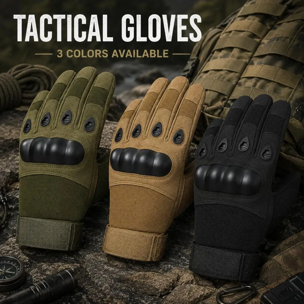 Work Glove Impact - Darbeye Dayanıklı Taktik Eldivenler, Ayarlanabilir Bilek
