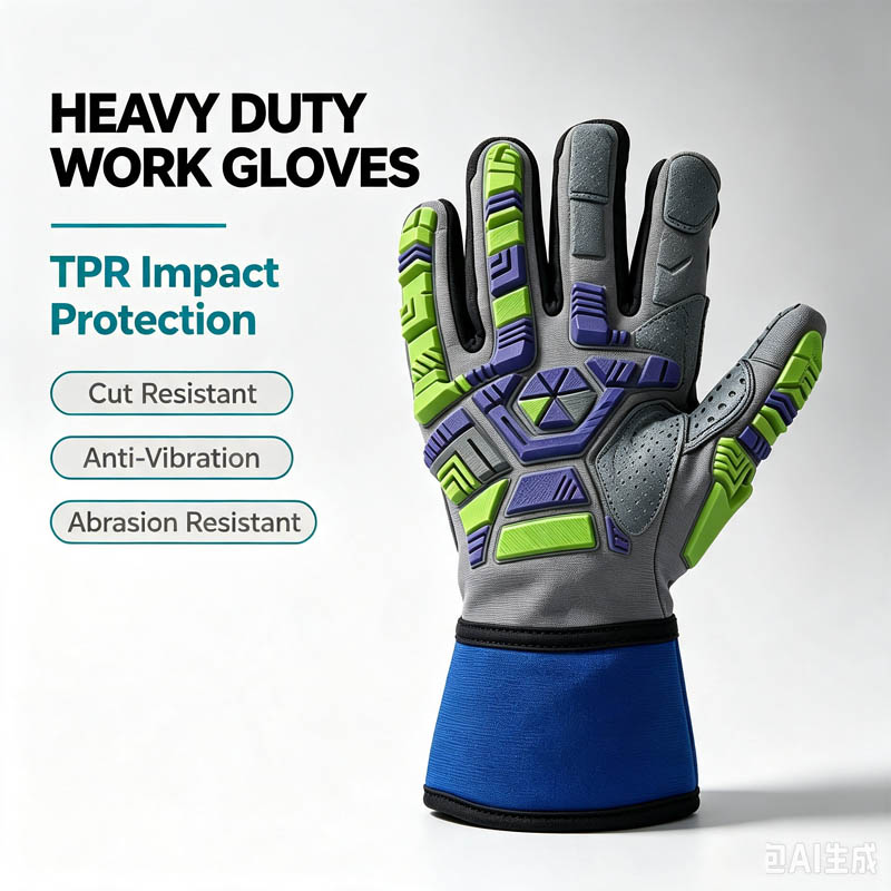 Work Glove Impact - Ağır Hizmet İş Güvenliği Eldiveni, TPR